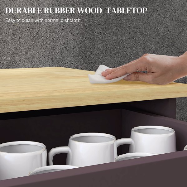 厨房侧板/储物柜/ 咖啡吧柜 /厨房橱柜/厨房隐藏式箱柜（周末不发货）（ Amazon Shipping）（WalMart禁售）-4