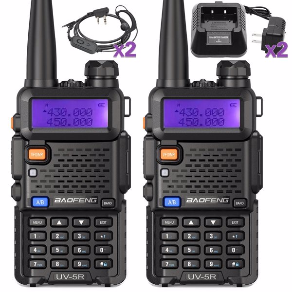 宝峰 baofeng  UV-5R 5w 双音多频对讲机（6台装）黑色-1