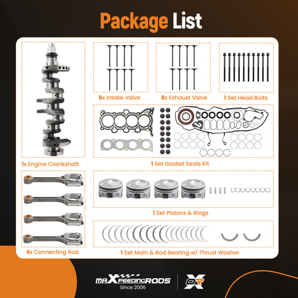 G4NC 2.0L 发动机大修重建套件适用于现代伊兰特图森/起亚 Soul Forte5-5