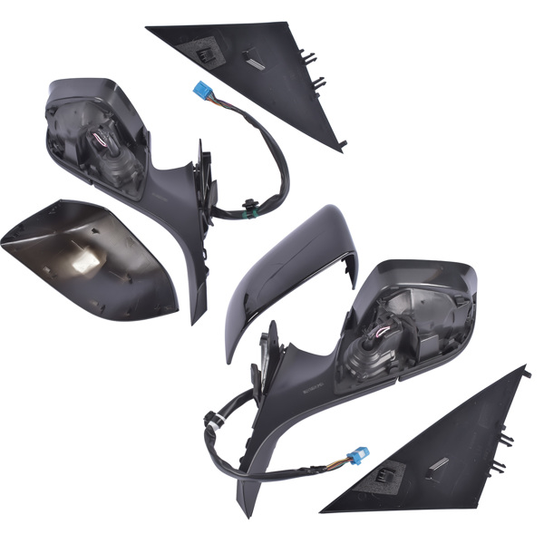 后视镜 Left Driver+Right Passenger Side Mirror Black Fit for Tesla Model 3 M3 2017-2023 EV/BEV ABS Plastic Front Heated Side View 13PIN Memory Recall Power Glass Adjusted Power Fold 51167177128-6