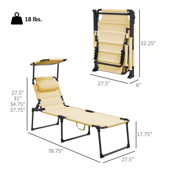 折叠式躺椅 /沙滩椅（周末不发货）（ Amazon Shipping）（WalMart禁售）-2