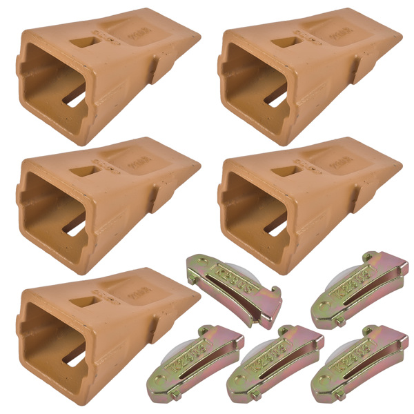 斗齿 X290 Sharp Bucket Teeth/Tooth with K290S Flexpins Fit for Mini Excavator 5Pcs-4