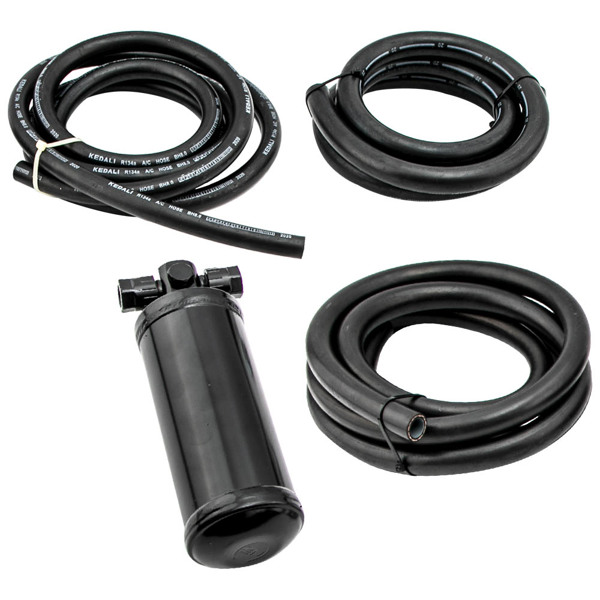 空调管件 134a A/C AC Air Conditioning Hose & Fittings & O-Ring Kit with Black Drier-6