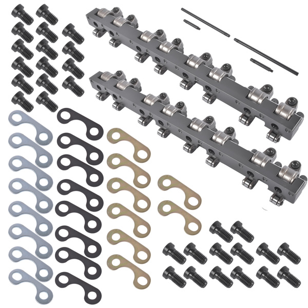 摇臂 Shaft Mount Style 1.6 Ratio Stainless Steel Roller Rocker Arms Fit for Chevy SBC 350-4