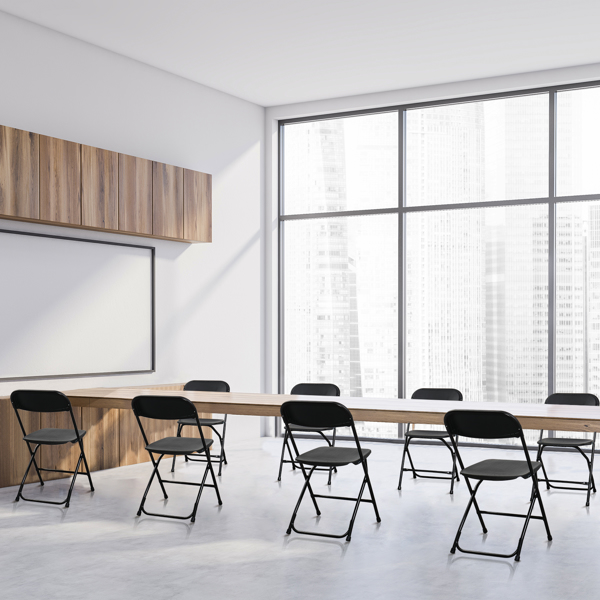 【替换8542051】4pcs 黑色 注塑经典款 庭院塑料折叠椅-3