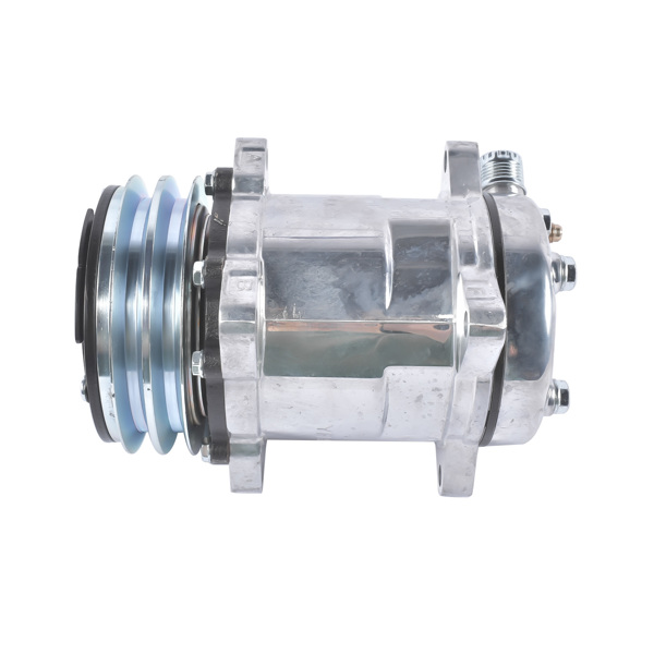 空调压缩机 A/C Compressor with Clutch w/2-Groove Pulley Replacement for Sanden 508 Style V-Belt HC5003C-8
