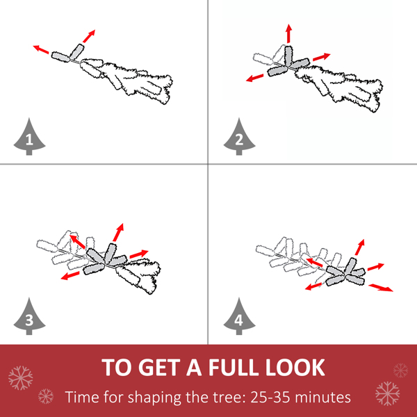 7.5 ft 圣诞树， -AS （周末不发货）（ Amazon Shipping）（WalMart禁售）-5