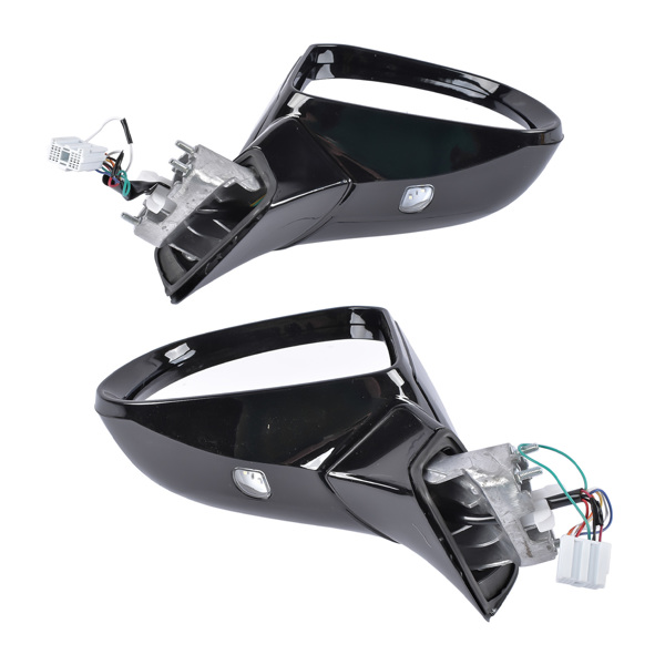 后视镜 Door Mirrors Driver And Passenger Side Pair Fit for Hyundai Santa Fe 2021-2023 Manual Folding Heated No Memory Paintable With Puddle Light No Auto-Dimming Power Adjust 87610-S2410 87620-S2410-5