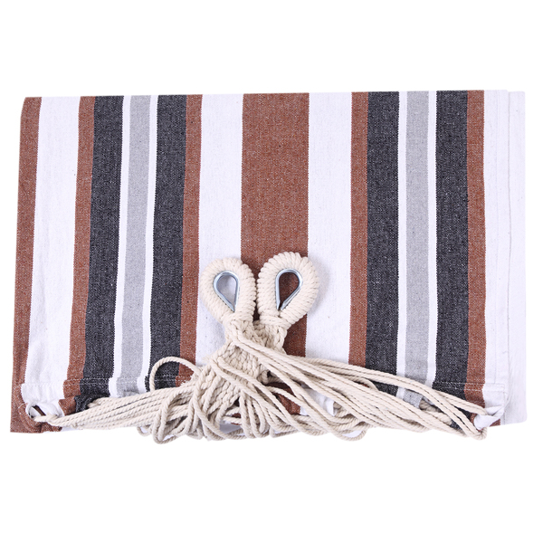 9ft 咖啡条 黑底银花架子 2*1.5m涤棉吊床 铁吊床套装 330.00lbs-18