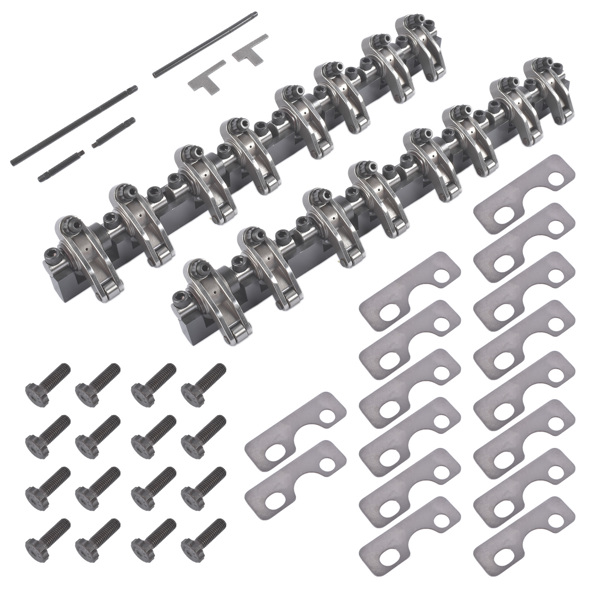 摇臂 Shaft Mount 1.7 Ratio Stainless Steel Roller Rocker Arm Fit for Chevy GM LS1 LS2 LS6 Gen III Full Roller-2