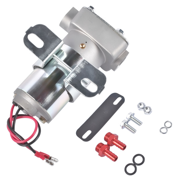电动燃油泵 Electric Fuel Pump 97 GPH 7 PSI Universal Red Fit for Holley Demon Carburetor Chrome Aluminum 71 GPH at 4 PSI 3/8" NPT Inlet/Outlet F53001 F53001C-7