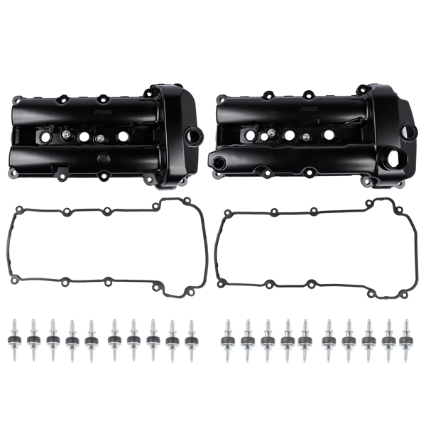 气门室盖 Pair Aluminum Engine Valve Cover Left & Right with Gasket Replacement for Jaguar S-Type 3.0L 2002-2008 C2C38781 C2S48786-4
