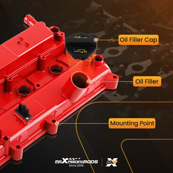 铝制气门室盖套件适用于林肯 MKC MKZ 2.0L L4 DOHC 2013-2016 CJ5Z-6582-A-6