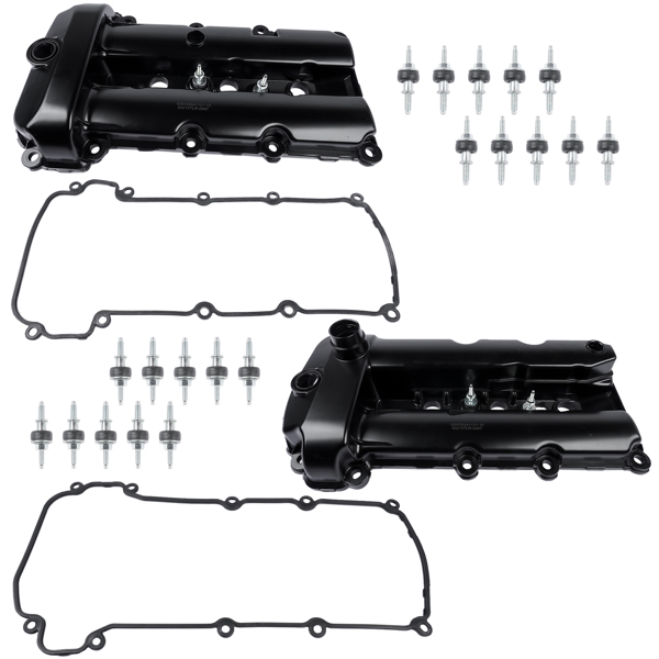 气门室盖 Pair Aluminum Engine Valve Cover Left & Right with Gasket Replacement for Jaguar S-Type 3.0L 2002-2008 C2C38781 C2S48786-2