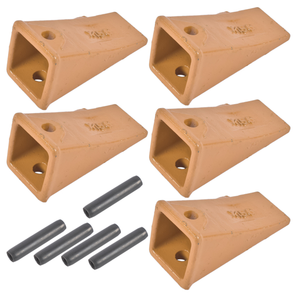 斗齿 5× X156 X156S Dirt Teeth Bucket Teeth / Tooth with P156 Roll Pins Alloy Steel Fits Existing 156 Series Adapters Length: 4.5" Width: 2.25 " Height: 2.2"-2