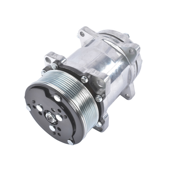 空调压缩机 12V A/C Air Conditioning Compressor w/Clutch Replacement for Sanden 508 8-Groove Serpentine Pulley HC5004C-7