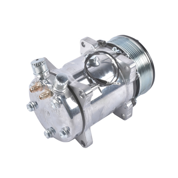 空调压缩机 12V A/C Air Conditioning Compressor w/Clutch Replacement for Sanden 508 8-Groove Serpentine Pulley HC5004C-1