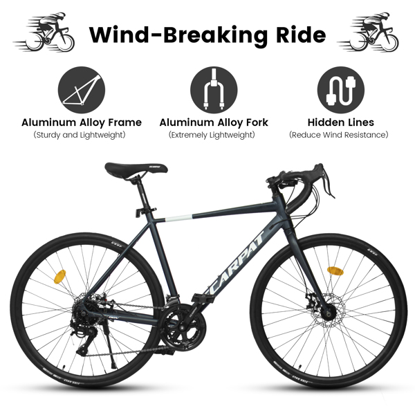 700Cx28 公路车，轻质铝合金车架，碟刹，16速，加速快，男女皆宜，高强度骑行的理想选择-7