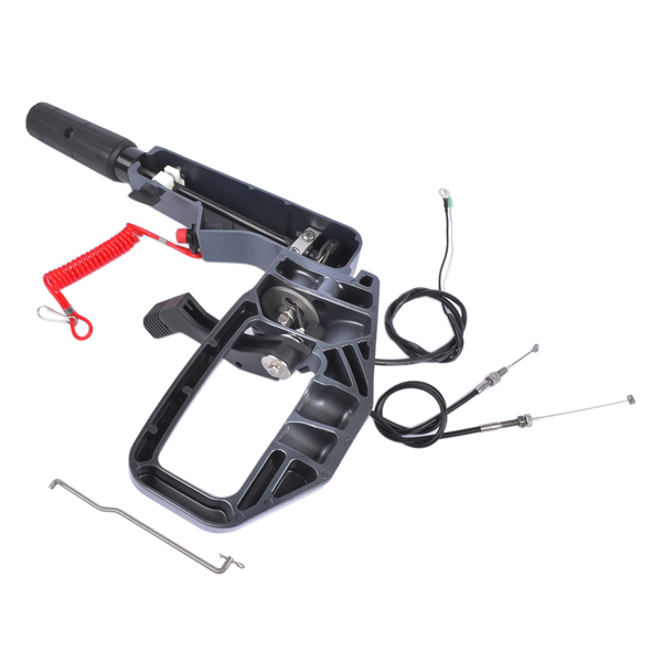 转向手柄 Steering Control Tiller Handle Assembly with Safety Rope Fit for Yamaha 2 Stroke 40HP Outboard E40X-7