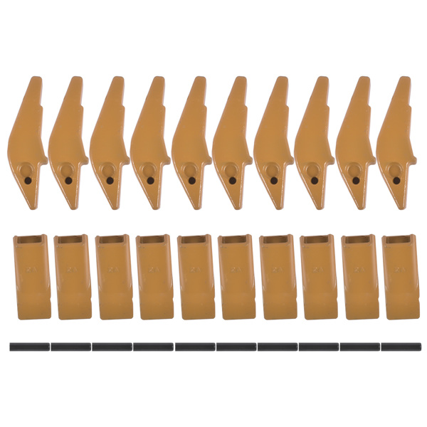 斗齿 Weld-on Flush Mount L2520N-2AH Bucket Shanks 2A Bucket Teeth with Pins Fit for Many Small Backhoe Mini Excavator and Tractor Buckets 10 Packs-3