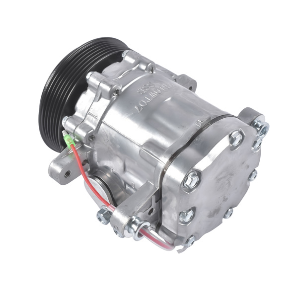 空调压缩机 A/C Compressor with 6-Groove Pulley Replacement for Sanden SD7 Style Serpentine Belt Mini HC5005C-6