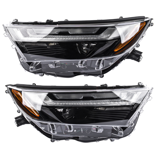  大灯 2pcs Headlight Full LED Type Driver & Passenger Side Replacement for Toyota RAV4 2022-2024 811500R360 811100R360-1