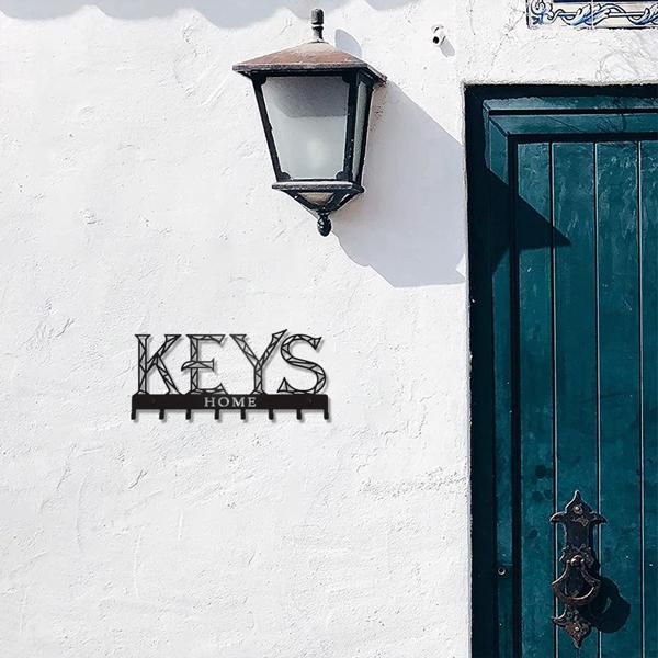 1pc金属墙安装钥匙挂钩：一个时尚的装饰墙装饰。冲孔/粘接安装存储解决方案，确保简单和整洁的关键组织（TikTok、temu下自提）-17