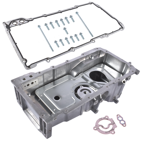 油底壳 Aluminum Engine Oil Pan Fit for Chevrolet SSR Saab 9-7x 5.3L 6.0L V8 2003-2009 12598154-5