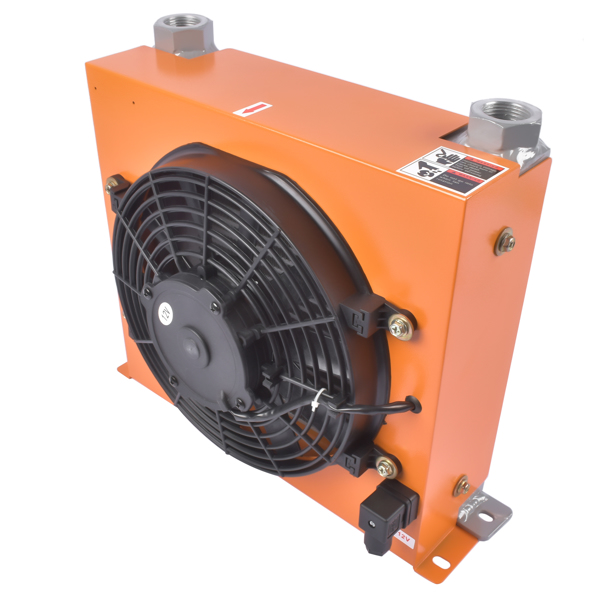 风冷式油冷却器 New DC12V AH1012T-CA Industrial Hydraulic Oil Cooler Flow Fan Radiator 100L/min-4