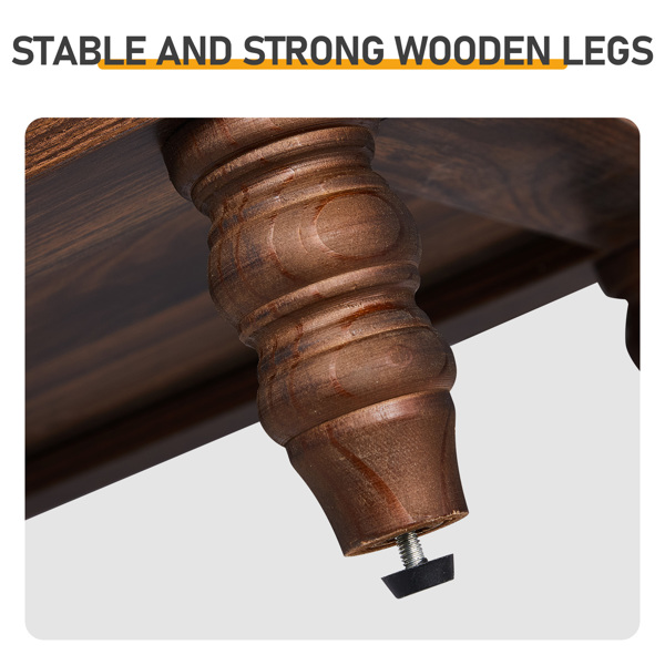 棕色 P2刨花板贴3D纸+实木腿 63*44.5*68.5CM 三抽 床头柜 1pcs-22