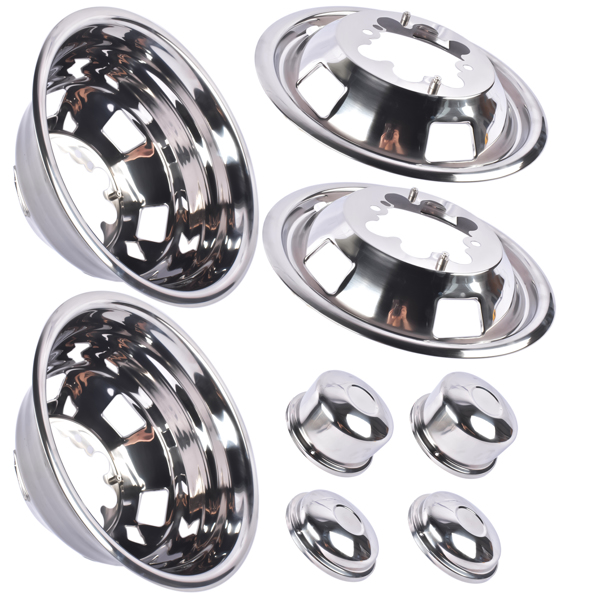 轮毂盖 17 Inch Dually Wheel Simulators Rim Cover Replacement for Dodge Replacement for Ram 3500 2003-2018 5.7L 6.4L-3