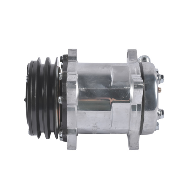 空调压缩机 12V Air Condition Compressor w/Clutch Replacement for Sanden 508 2-Groove V-Belt Pulley HC5001C-2