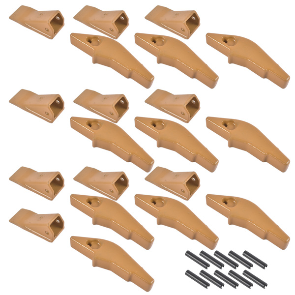 斗齿 Weld-on Flush Mount L2520N-2AH Bucket Shanks 2A Bucket Teeth with Pins Fit for Many Small Backhoe Mini Excavator and Tractor Buckets 10 Packs-2