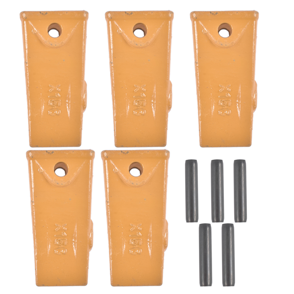 斗齿 5× X156 X156S Dirt Teeth Bucket Teeth / Tooth with P156 Roll Pins Alloy Steel Fits Existing 156 Series Adapters Length: 4.5" Width: 2.25 " Height: 2.2"-7