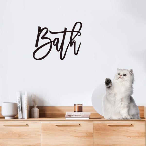 现代农家乐设计浴室标志：浴室金属字墙装饰的化妆室和浴室。这个墙壁雕塑为您的洗手间墙壁带来了优雅和永恒的吸引力，创造了一个放松和诱人的空间（TikTok、temu下自提）-13