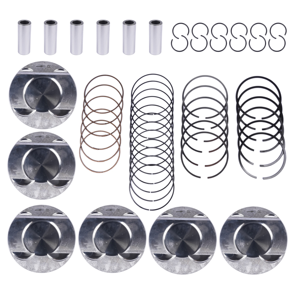活塞环套装 6x Pistons & Rings Set STD For VW Porsche Audi S4 B9 S5 A6 A7 Q7 3.0 TFSI EA839-7
