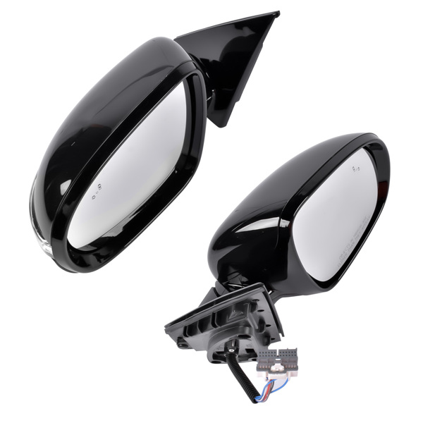 后视镜 Pair Side Mirrors Heated Signal Manual Folding Left+Right Fit for Kia Sorento EX L LX SX SXL 2016-2018 without Memory without Puddle Light without Auto-Dimming with Blind Spot Power Adjustment-2