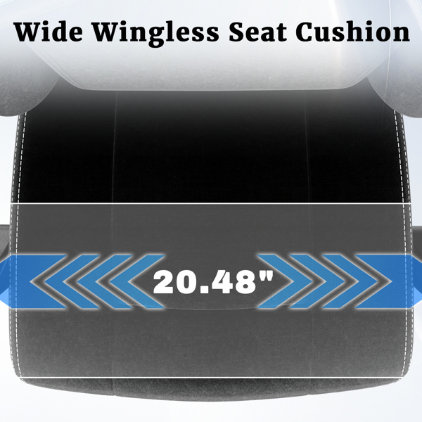 人体工学游戏椅，带按摩腰部支撑和脚踏的视频游戏椅，高度可调的布艺电脑椅，配有袋装弹簧垫，黑色（TEMU仅限自提）-7