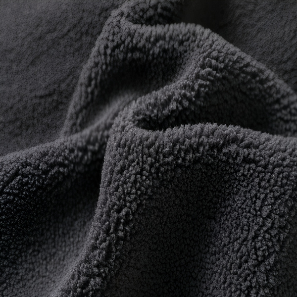 现代落地沙发，带 2 个枕头，可转换泰迪布艺泡沫填充沙发床，15 英寸全尺寸折叠床垫，适用于客厅、客床，无需组装，黑色-5