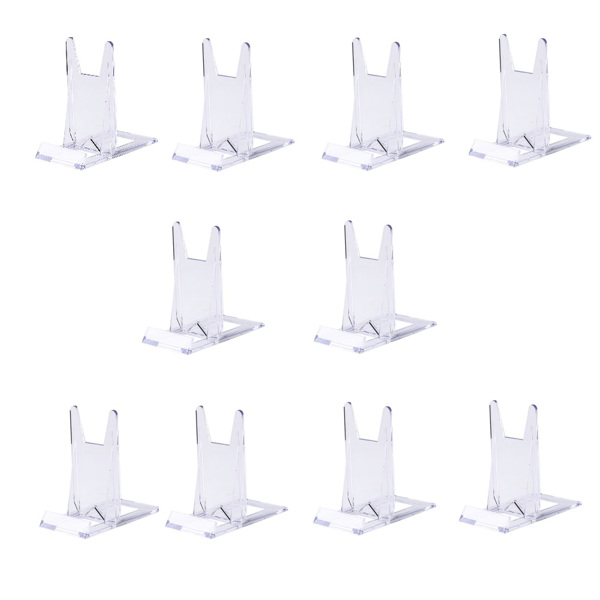 塑料支架相框支架名片架手机支架挂牌架 挂盘架 塑料展示架 10个（tk,temu下自提）-2