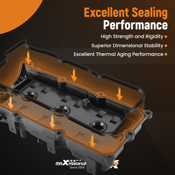 适用于 05-19 年款 Nissan Frontier Pathfinder Xterra 4.0L 的气门盖（带垫片和螺栓）-4