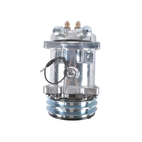 空调压缩机 A/C Compressor with Clutch w/2-Groove Pulley Replacement for Sanden 508 Style V-Belt HC5003C-3