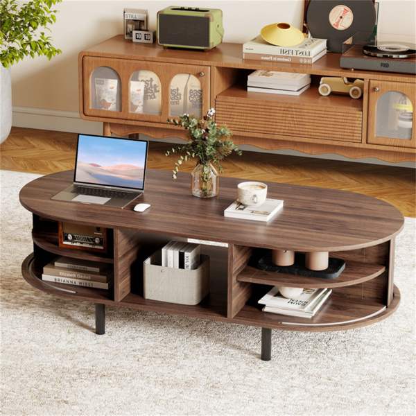 48英寸复古咖啡桌，带滑动槽门 （ WALMART禁止销售）-2