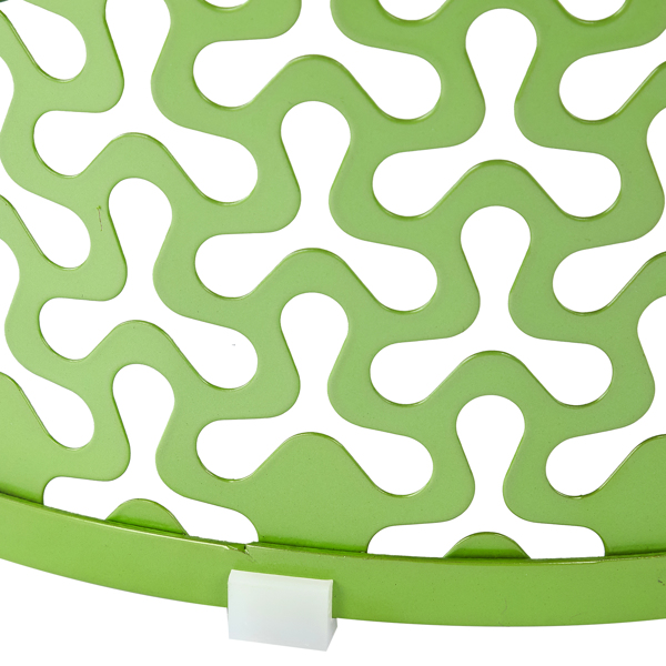 3pcs  三叶草花纹  桶形 绿色 15.7/13.7/11.8inch 庭院堆叠铁边桌-5