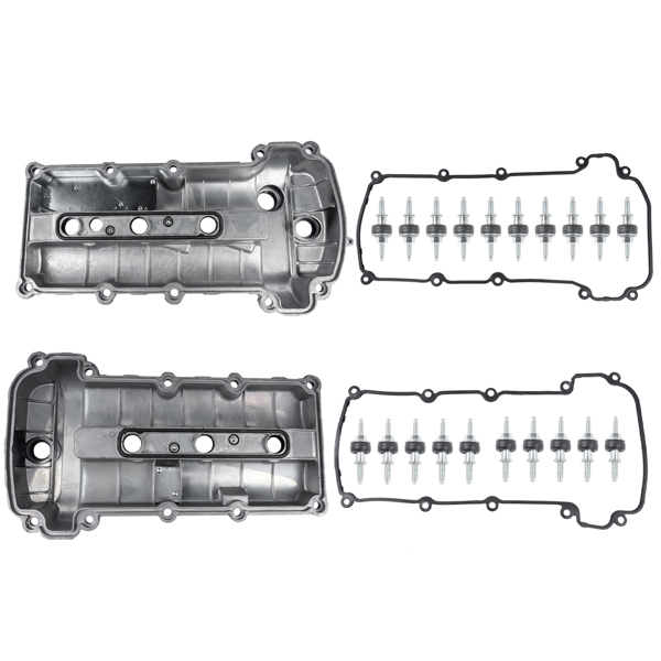 气门室盖 Pair Aluminum Engine Valve Cover Left & Right with Gasket Replacement for Jaguar S-Type 3.0L 2002-2008 C2C38781 C2S48786-5