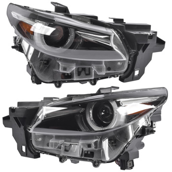 大灯总成 2X Left + Right LED Headlight Headlamp W/AFS Replacement for Mazda Replacement for CX-9 2016-2023 2.5L