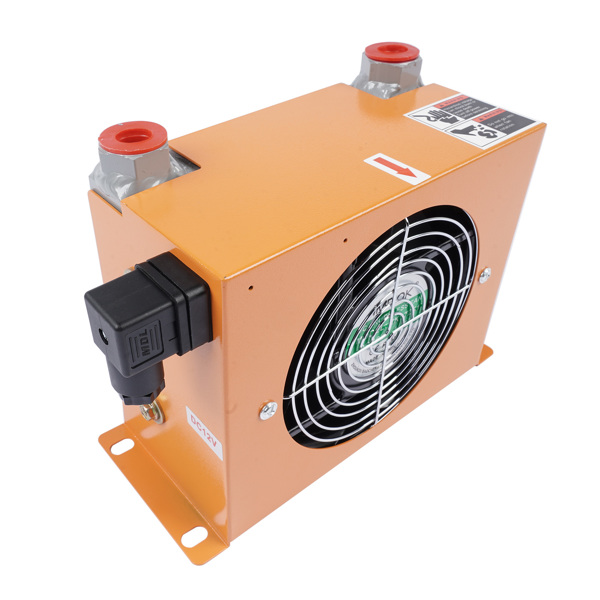 风冷式油冷却器 Brand New AW0607T Hydraulic Air Oil Cooler Air-Cooled Oil Radiator Heat Exchanger 48W 12V 20L/min 680Kcal/h AW0607T-CA AJ0607T-CA-4