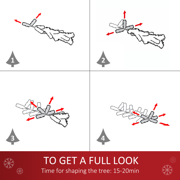 6ft 圣诞树（周末不发货）（ Amazon Shipping）（WalMart禁售）-4