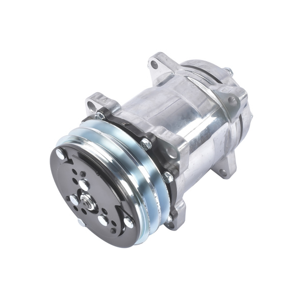 空调压缩机 A/C Compressor with Clutch w/2-Groove Pulley Replacement for Sanden 508 Style V-Belt HC5003C-6