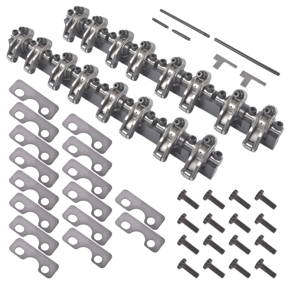摇臂 Shaft Mount 1.7 Ratio Stainless Steel Roller Rocker Arm Fit for Chevy GM LS1 LS2 LS6 Gen III Full Roller-5